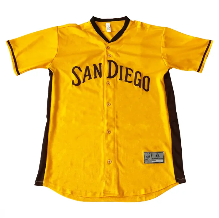 San Diego Baseball Jersey - Yellow