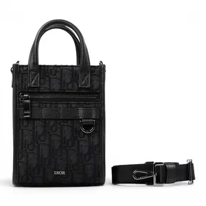 Pre-owned Dior Black Trotte Mini Bags Black Trotter Safari North South Mini Tote D26041044