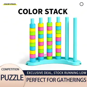 Color Stack Challenge Puzzle Game - Fun Party and Family Game Night for All Ages Enhances Teamwork and Friendly Competition Perfect for Gatherings