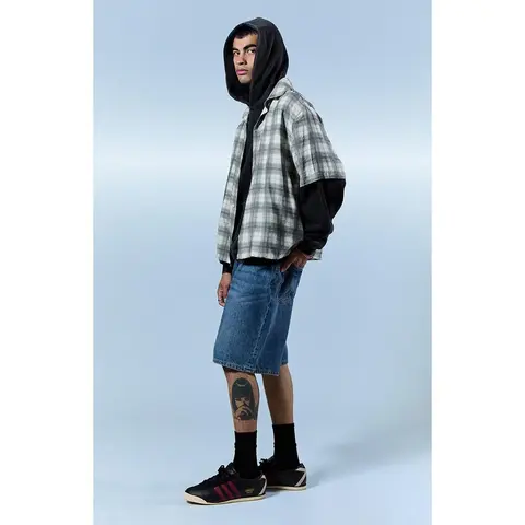 Pacsun Men's Parker Baggy Jean Shorts Medium Blue