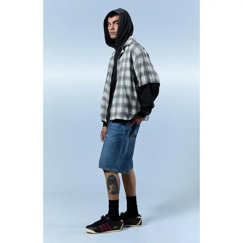Pacsun Men's Parker Baggy Jean Shorts Medium Blue