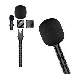 3 in 1 Handheld Holder Stick for Wireless Microphone - Compact Design for Live Karaoke Studio Interviews & Outdoor Recordings