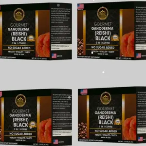 Eternal Gourmet Ganoderma Coffee 2 in 1 Reishi Black Mushroom Coffee Cafe De Ganoderma No Sugar Added Made in USA