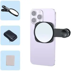 Selfie Mirror Compact Phone Mirror Universal Phone Clip for  15/14/13/12 Android  Smartphone Selfie Vlog Accessories