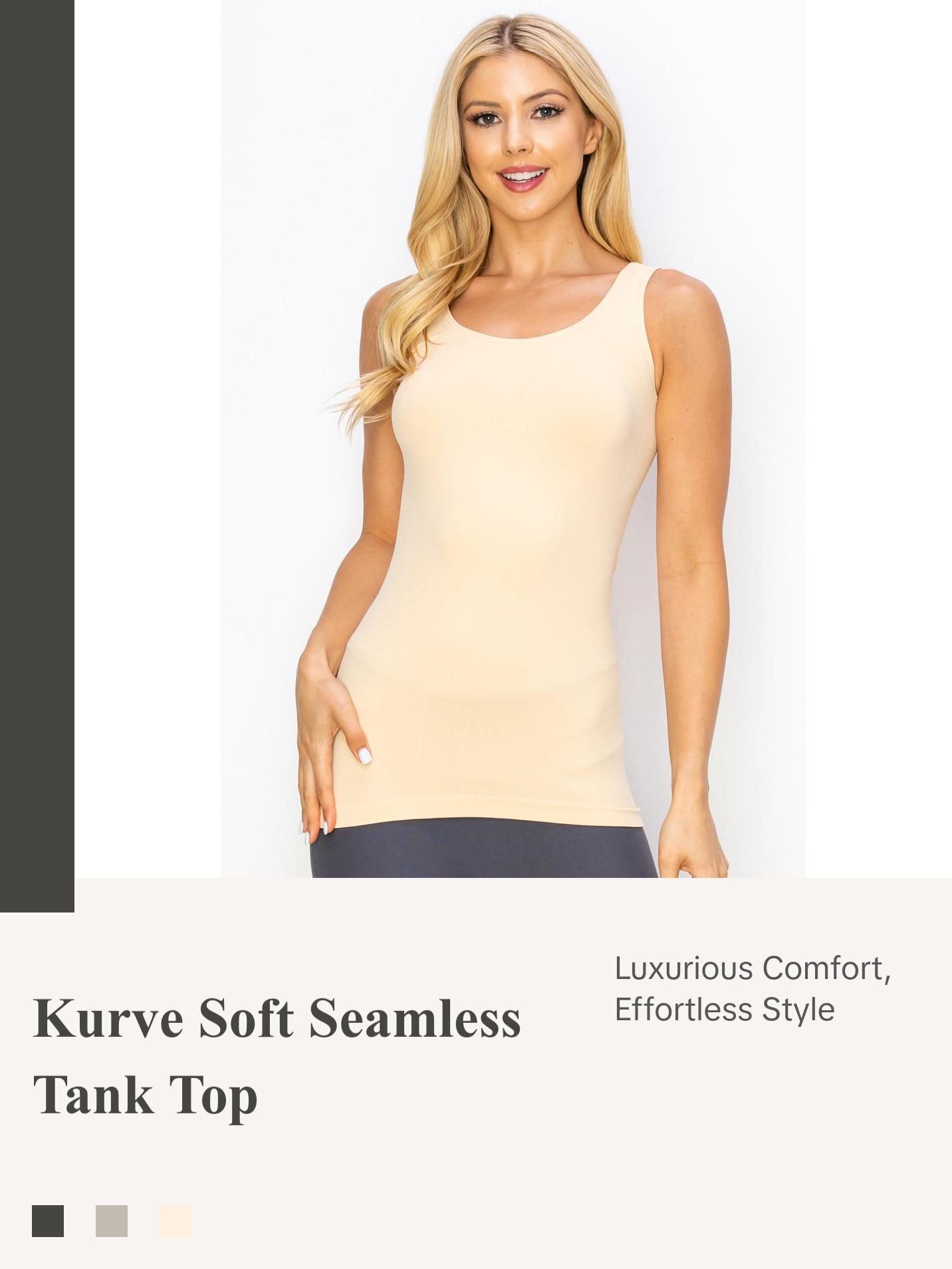 KURVE BUTTER SOFT SEAMLESS JERSEY TANK TOP