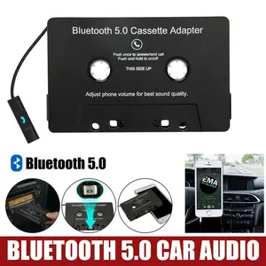 Bluetooth 5.0 Rechargeable Wireless Car Cassette Player, Electronic Radio Device, Handsfree MP3 Audio Stereo with Phonebook Compatibility for iPhone