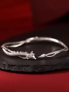 Vintage Dragon Design Adjustable Open Bracelet, Creative and Unique Women's Daily Commute Accessory, Versatile Fashion Jewelry