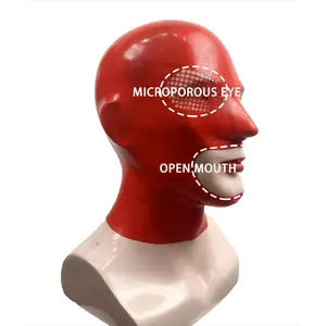 Latex hood cosplay Cap Costume Accessory fetisch seamless 0.4mm chlorined mask