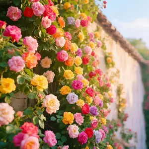 Mixed Climbing Rose Vine Seeds 230pcs– Perennial Rosa Flowering Bush Seed |   Long-Blooming Ornamental Climbing Plants for Fence, Trellis, Arches & Outdoor Garden Décor
