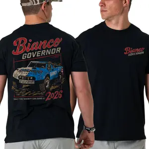 Bianco Governor 2026 Campaign Graphic Shirt Off Road Truck Patriotic Tee Vintage Political Style T Shirt Casual Statement Wear, governor shirt, campaign graphic tee, patriotic truck shirt, 2026 election tee, off road graphic shirt
