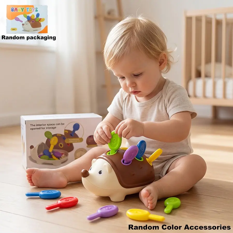 Fine Motor Toys for Toddlers, Multi-Activity Playset, Hedgehog Counting & Sorting Montessori Educational Sensory Toy, Developmental Gifts for Kids Boys Girls