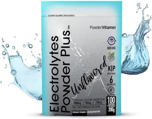 Electrolytes Powder Plus (100 Servings) Unflavored Electrolyte Powder Keto, Sugar Free, No Maltodextrin,1000mg Potassium,150mg Calcium,150mg Magnesium NO STEVIA