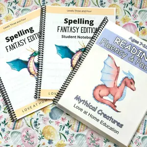 Fantasy Fluency and Spelling Workbook Bundle!! Teachers guide and student notebook. Fantasy, magic, fluency, spelling, vocabulary- Fluency Mythical Creatures
