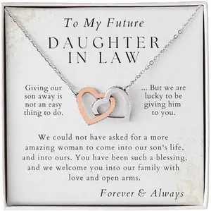 Future Daughter-In-Law Necklace - Welcoming Her Into Family, Wedding Present from Mother-In-Law to Bride or Son's Fiancee, Perfect for Bridal Shower, Engagement, Birthday, Thanksgiving, Christmas