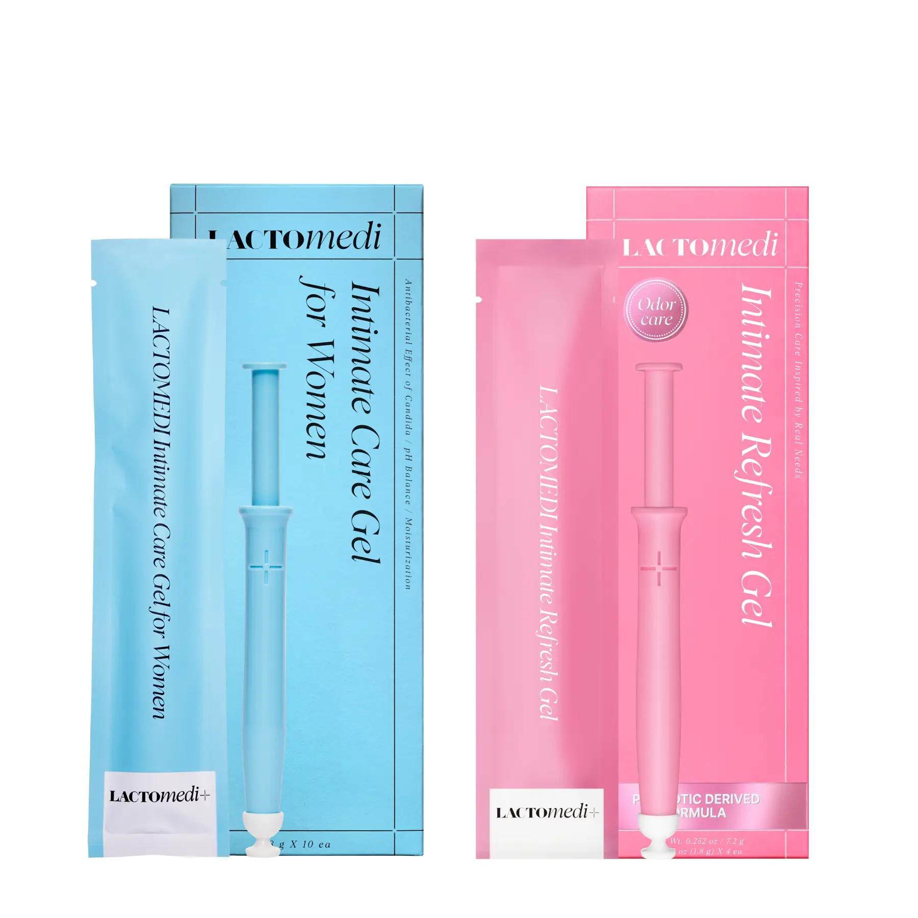 LACTOMEDI Refresh & Intimate Care Gel Duo | 1 Box Each | pH Balance, Odor-Care Freshness & Daily Intimate Comfort