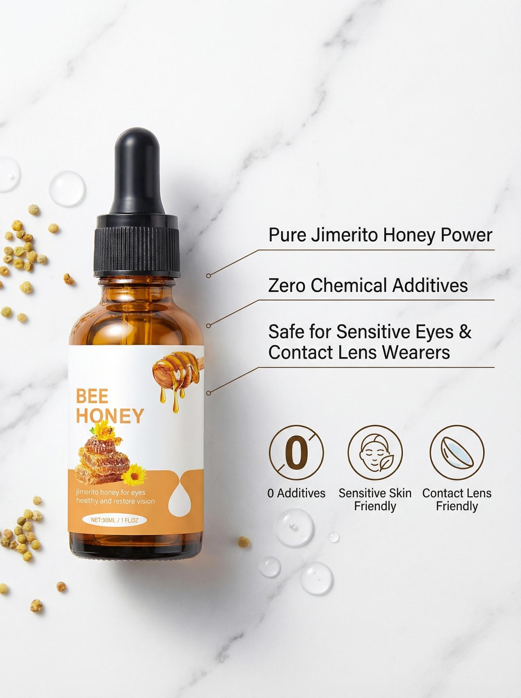 Honey Eye Care Hydration,Natural Hydration with Bee Honey, Moisturizes Refreshes Eyes, Gentle Formula for Daily Use