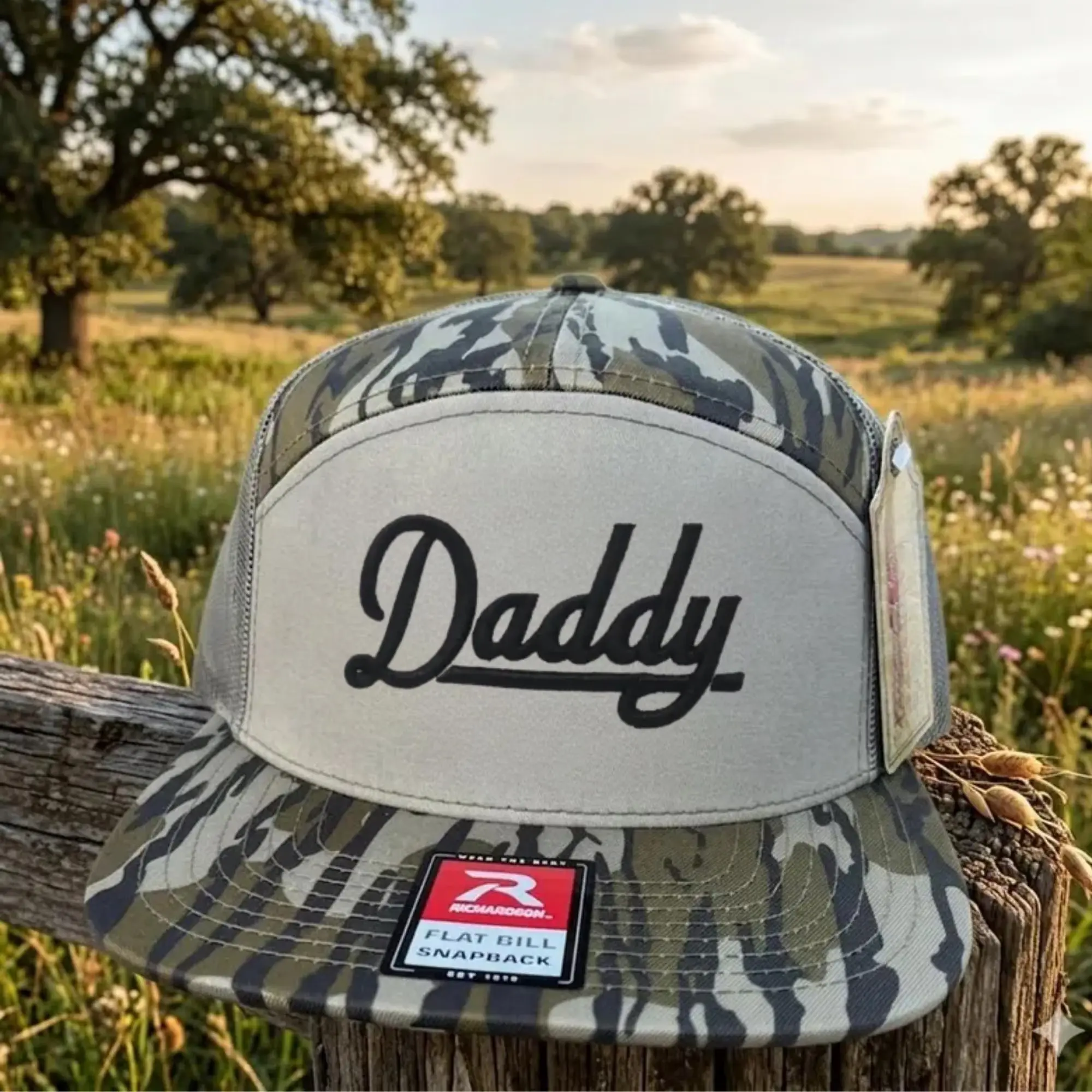 Daddy Camo Trucker Hat for Men, Vintage Embroidered Snapback Cap, Hunting Mesh Back Hat, Country Dad Outdoor Hat, Father’s Day Gift for Dad