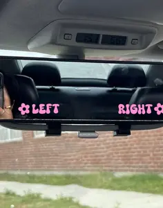 1pc Car Exterior Stickers, Home Decoration Stickers, Personalized Text Stickers, Left And Right Text Stickers