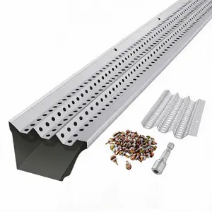 200 ft Aluminum Gutter Guards (5 Inch, 34 Pack) – Heavy Duty Leaf Filter Covers with Anti-Clog Design for Roof Protection