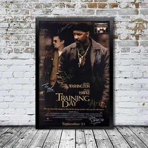 Autographed Training Day Movie Poster - Vintage Collectible For Home Theater Decor Without Frame