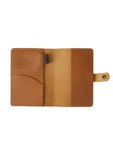 Cow Leather Journal Cover for Field Notes Portable Refillable Notepad with Pen Holder Pocket Notebooks Fits 3.5'' X 5.5'' Diary