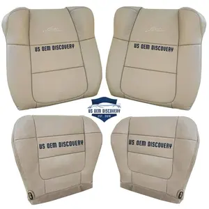 2003 Ford F150 Lariat Crew Cab Full Front Top & Bottom Leather Seat Cover Tan