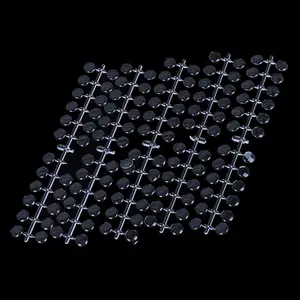 120 Pcs Transparent False Nail Display Tips Nail Art Color Display Chart Tool with Adhesive Sticker for Nail Polish Training Practicing