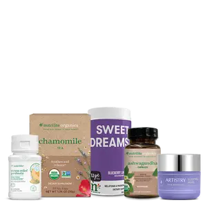 Sleep +Nutrilite Stress Solution Bundle | Daily Wellness & Evening Routine Bundle | Chamomile Tea, Ashwagandha & Sleep Gummies