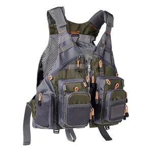 All-in-One Fly Fishing Vest, Multi-Pocket Breathable Fishing Jacket, Adjustable Utility Angling Waistcoat for Outdoor Adventure