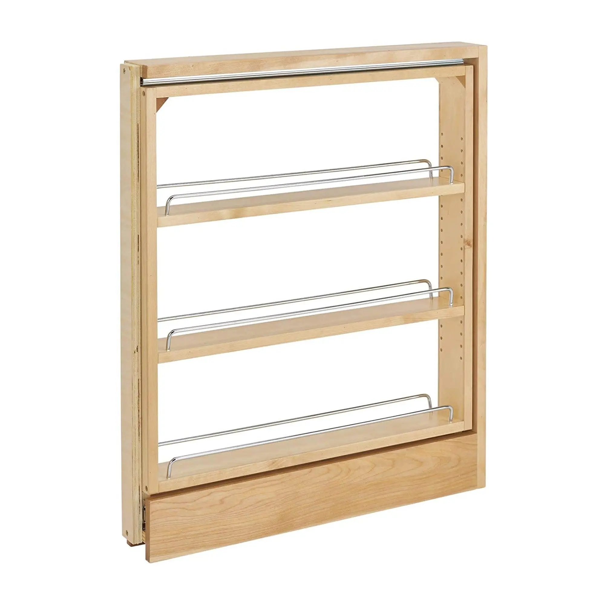 Rev-A-Shelf 3" Pul Out Shelf Organizer Rack for Cabinet Base Filler, 438-BC-3C