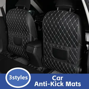 New PU Leather Kickproof Car Seat Back Protector Pad, Child Rear Seat Dirt Proof Mat, Car Accessories for Vehicle Protection, Car Seat Covers, Car Seats Cover