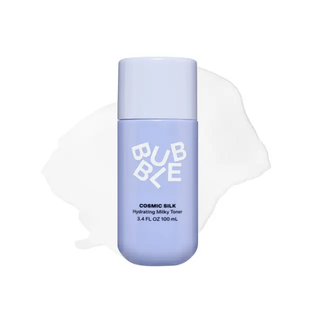 Bubble Skincare Cosmic Silk Hydrating Milky Toner for Dry Skin, 3.4 fl oz - Ceramide Toner for Skin Barrier Support, Hydrating, Smoothing, Plumping, Glazing Milk with Hyaluronic Acid, All Skin Types