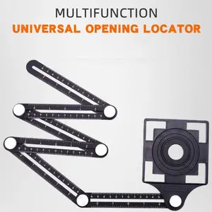 Six-Fold Aluminum Multi-Angle Measuring Ruler, Folding Ruler, Tile Hole Locator, Drilling Guide Template Tool, Precision Measurement Instrument
