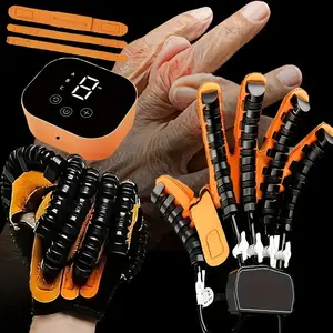 Stroke Rehabilitation Robotic Gloves, Mirror Image Exercise Hand Motion for Hemiplegic, Stroke Hand Rehabilitation, Relieve Hand Stiffness, LED Controller and Data Cable, Easy to Use, Hand Exercise Gift for Seniors