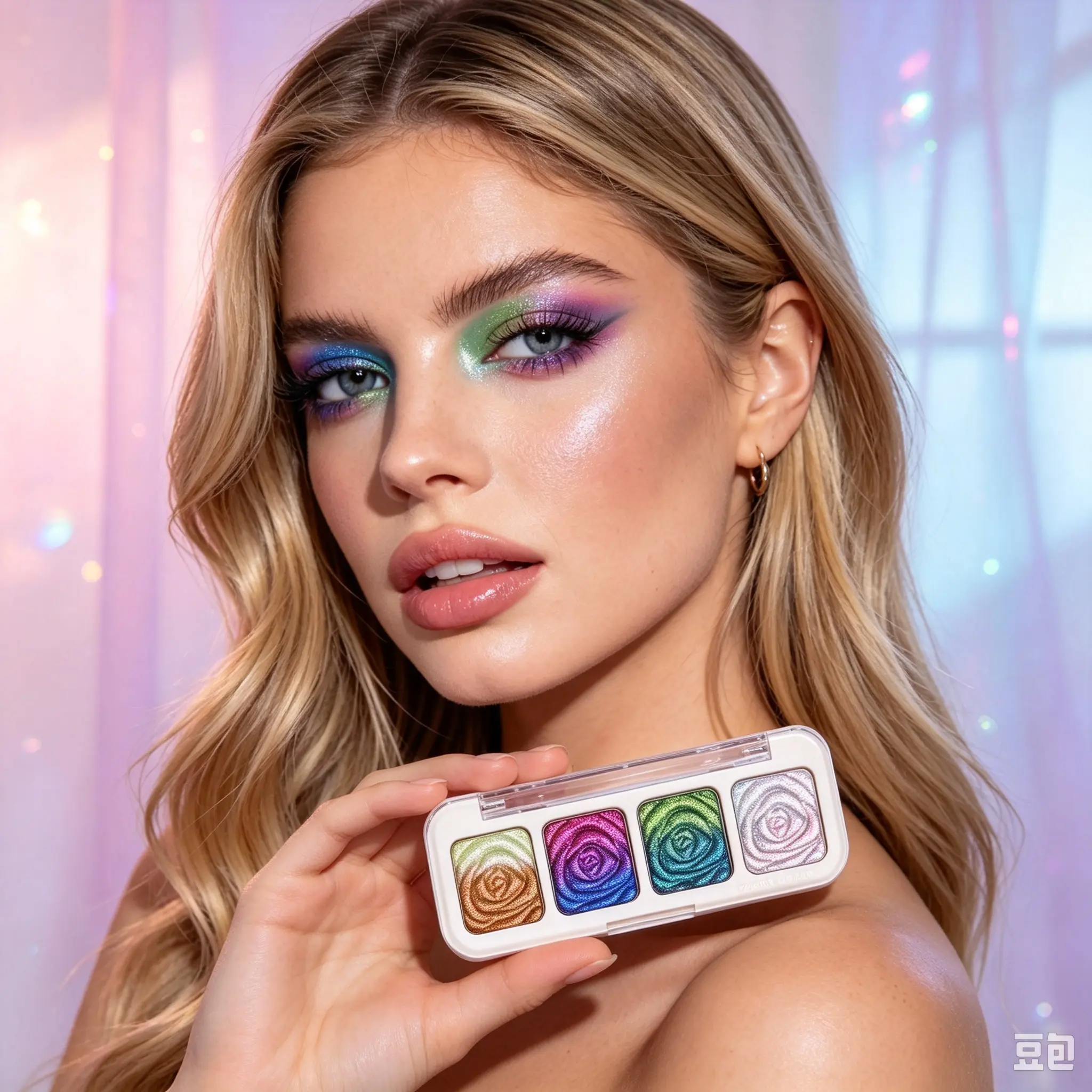 SHEEN EFFECT Multi-Chrome Chameleon Shift Eyeshadow Palette Limited First 100 Orders Free Professional Eyeshadow Brush Gift Duochrome Metallic Glitter Eye Makeup