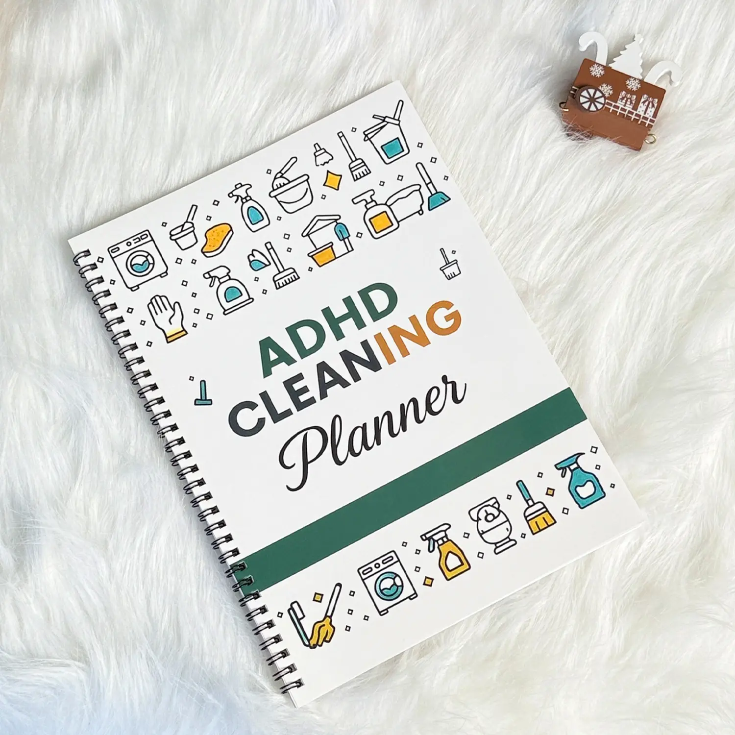 ADHD Household Cleaning Planner Calendar - 1pcs Easy-to-Use Daily & Weekly Organizer, Room-by-Room Checklist, Housekeeping Journal for Busy Parents, All Seasons Housewarming Gift, Adhd Cleaning Planner
