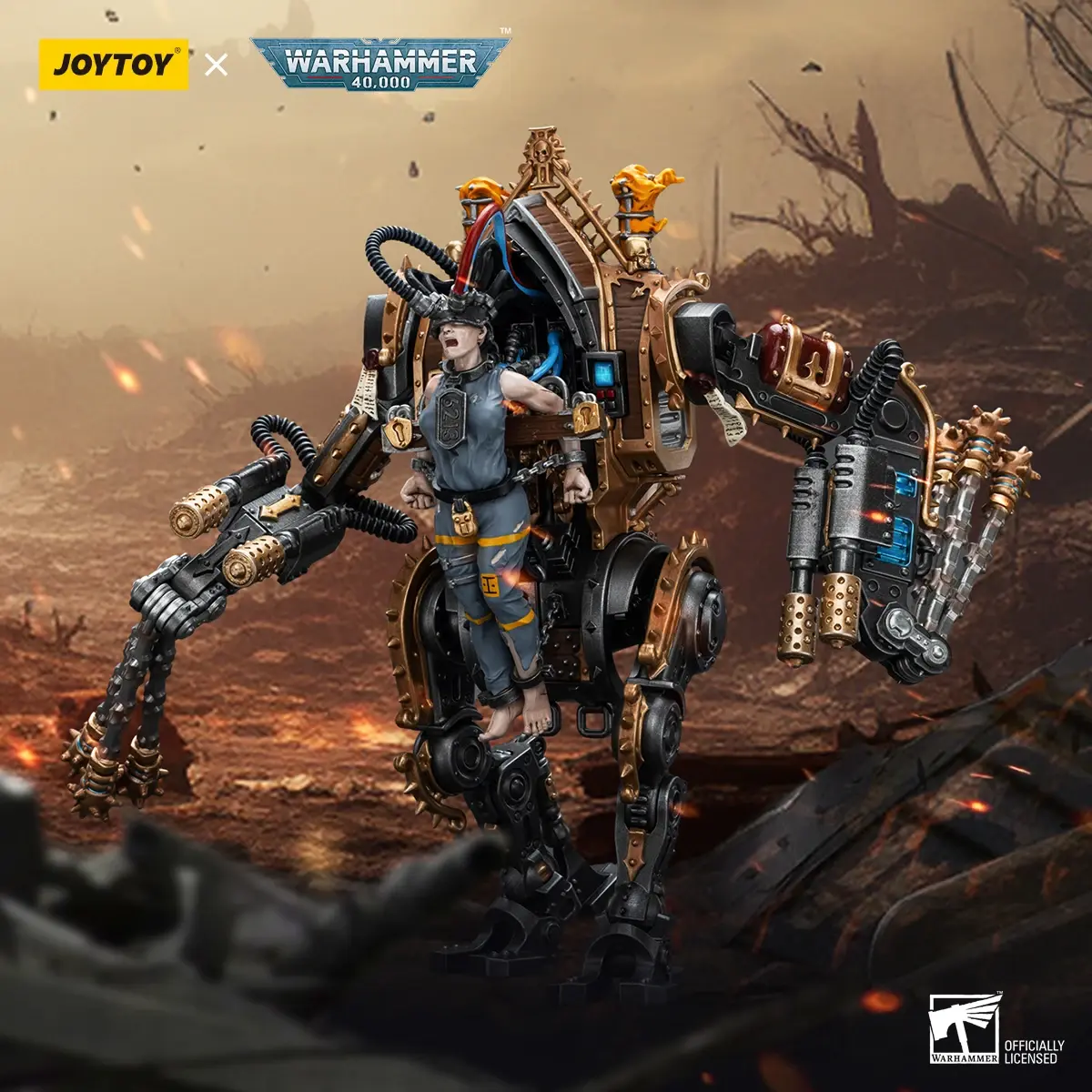 JOYTOY Warhammer 40k 1/18 Action Figures Mecha Anime 24cm Adepta Sororitas Penitent Engine with Penitent Flails