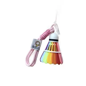 3D Printed Rainbow Badminton Charm, Daily Bag Pendant for Home & Outdoor Use