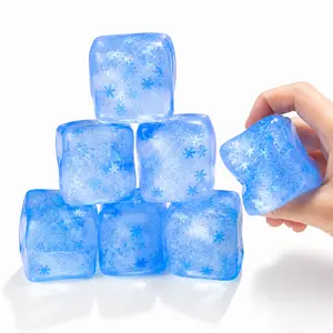 Slow Rise Rui Rui Squishy Toy, Square Ice Cube with Snowflake Filling, Popular Squishies Soft Stress Relief Fidget Sensory Toy for Teens & Adults, Classroom Prize Office Desk Relaxation Gift