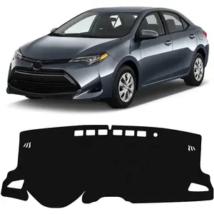 Black Dash Cover for Toyota Corolla 2019-2024 2025 2026 (L LE SE XLE XSE), Hatchback(SE XSE) Left Hand Driving Dashboard Cover Non-Slip Polyester Interior Accessories for Corolla Sedan