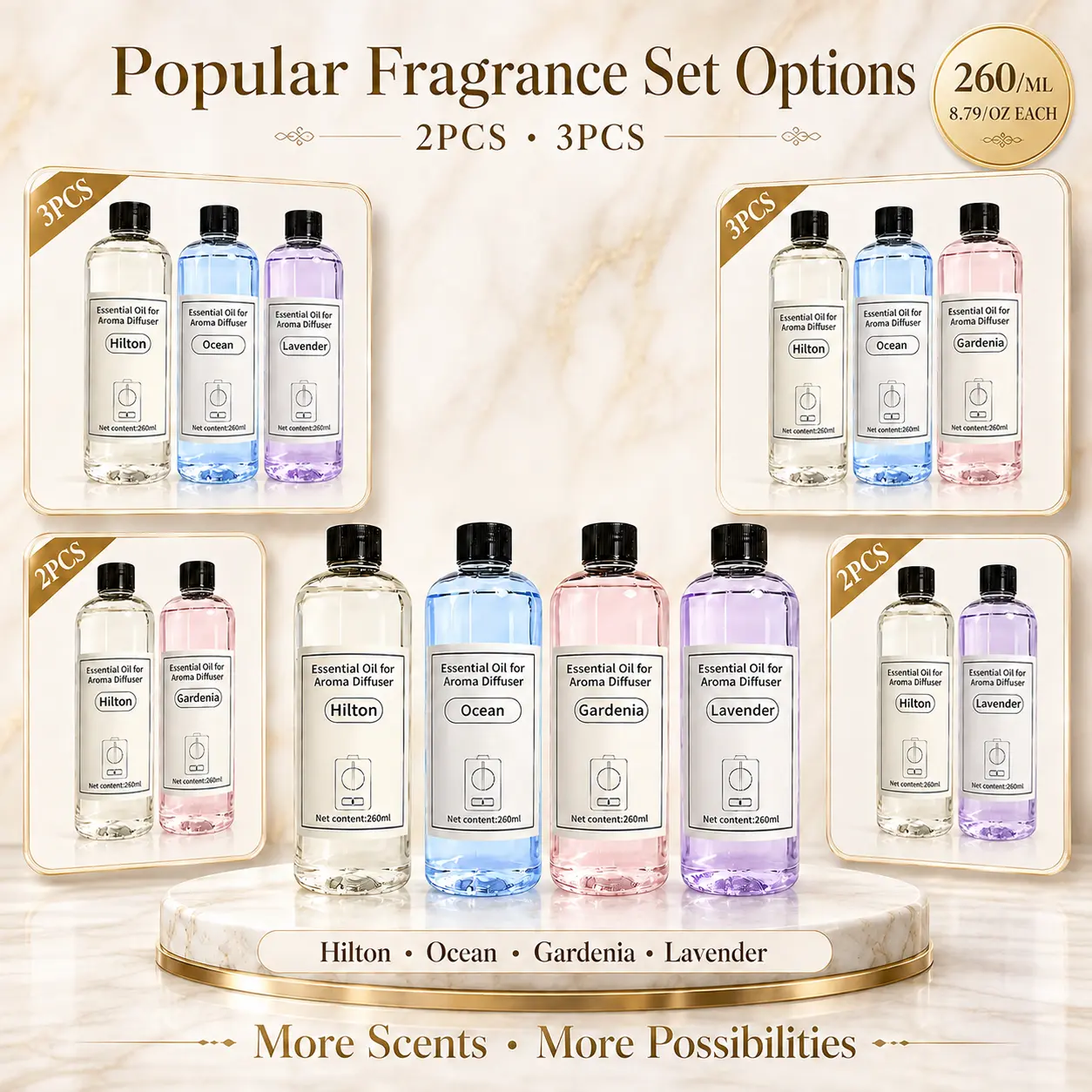 3/2pcs Essential Oil Refill, Premium Aroma Oil for Home Fragrance Diffusers, Luxury for Home Scent, Elegant Floral Scent, Eliminates Odors, Creating A High-Quality Home Fragrance, Can Be Used with Scented Hanging Ornaments And Diffusers