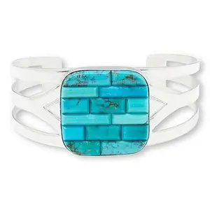 Mine Finds by Jay King Kingman Turquoise Inlay Sterling Silver Cuff
