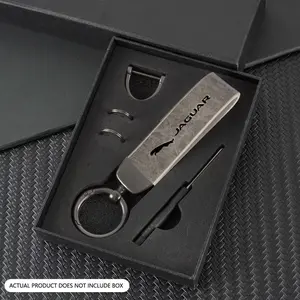 Vintage Leather Keychain, Car Zinc Alloy Chain Keyrings, Practical Auto Keyrings Durability for Jaguar Xf F-Pace I-Pace Xk Xe Xj E-Pace Js-Racing Sv