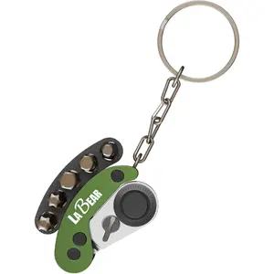 - Green Mini Folding Ratchet Screwdriver Set, 72-Tooth Reversible Ratchet Wrench with, EDC Keychain Tool with 5pcs Bits (H4 H5 H6 T25 T30) for Bike, Car, Home Repair