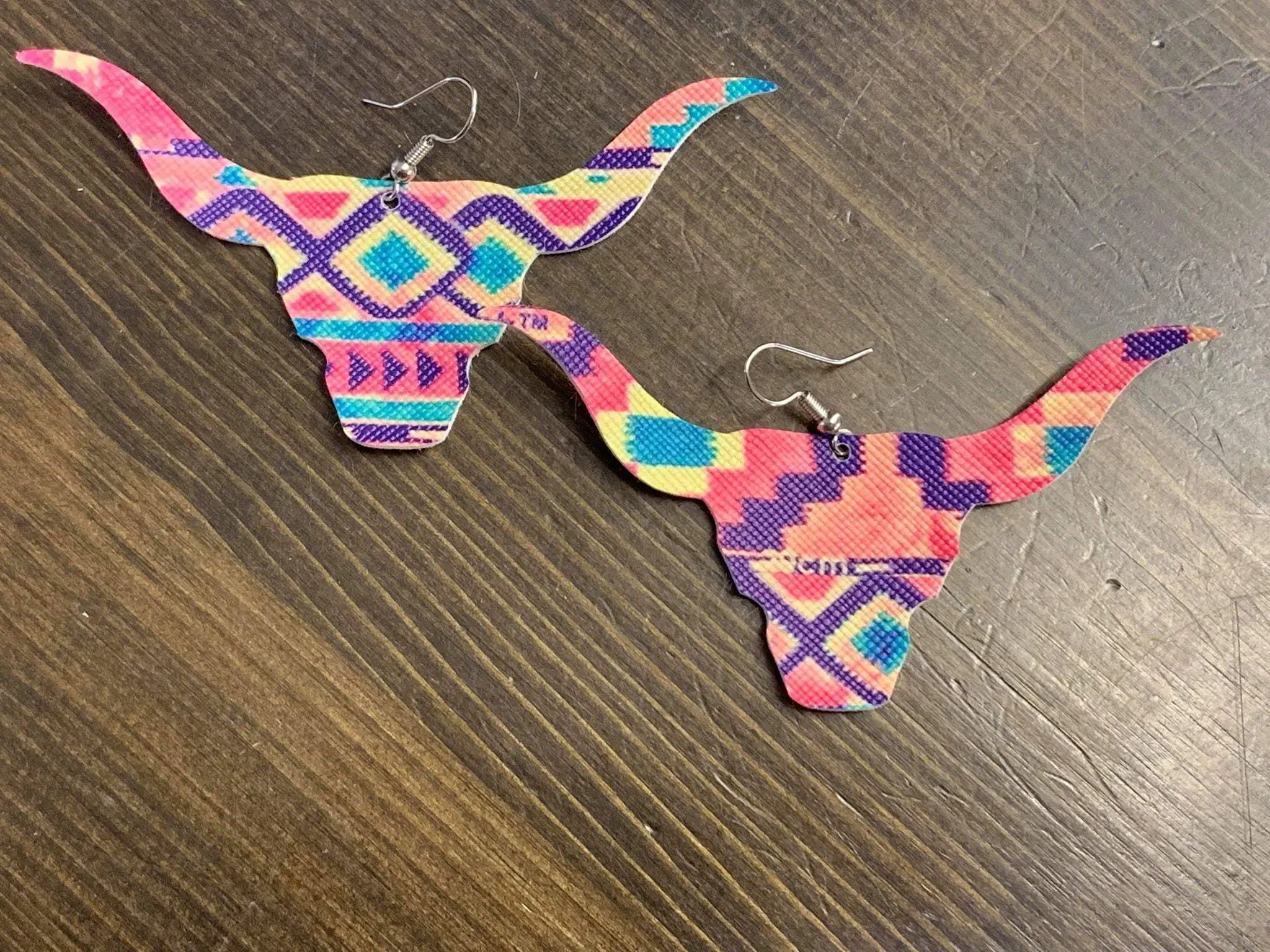 Aztec Longhorn Earrings