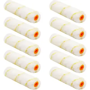 10 Pieces 6 inch Microfiber Paint Roller Covers, Washable Covers for Roller Frame, House Painting Supplies for Painting Walls Ceilings