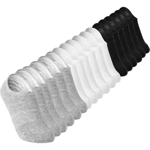 Velvetods Basics 18 Packs No Show Socks Invisible Socks Men Women Cushioned Low Cut Ankle Sock For Running Gym Hiking