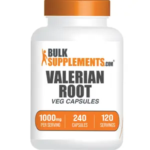 BulkSupplements - Valerian Root Capsules  - Muscle Relaxation - Stress Relief - 240 Capsules - 1000mg per Serving