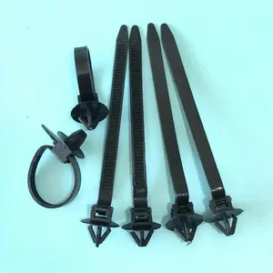 10Pcs Car Nylon Tie Wrap Cable Fixed Fasteners Clips Black Car Cable Fastening Zip Strap For All cars 92mmx5mm