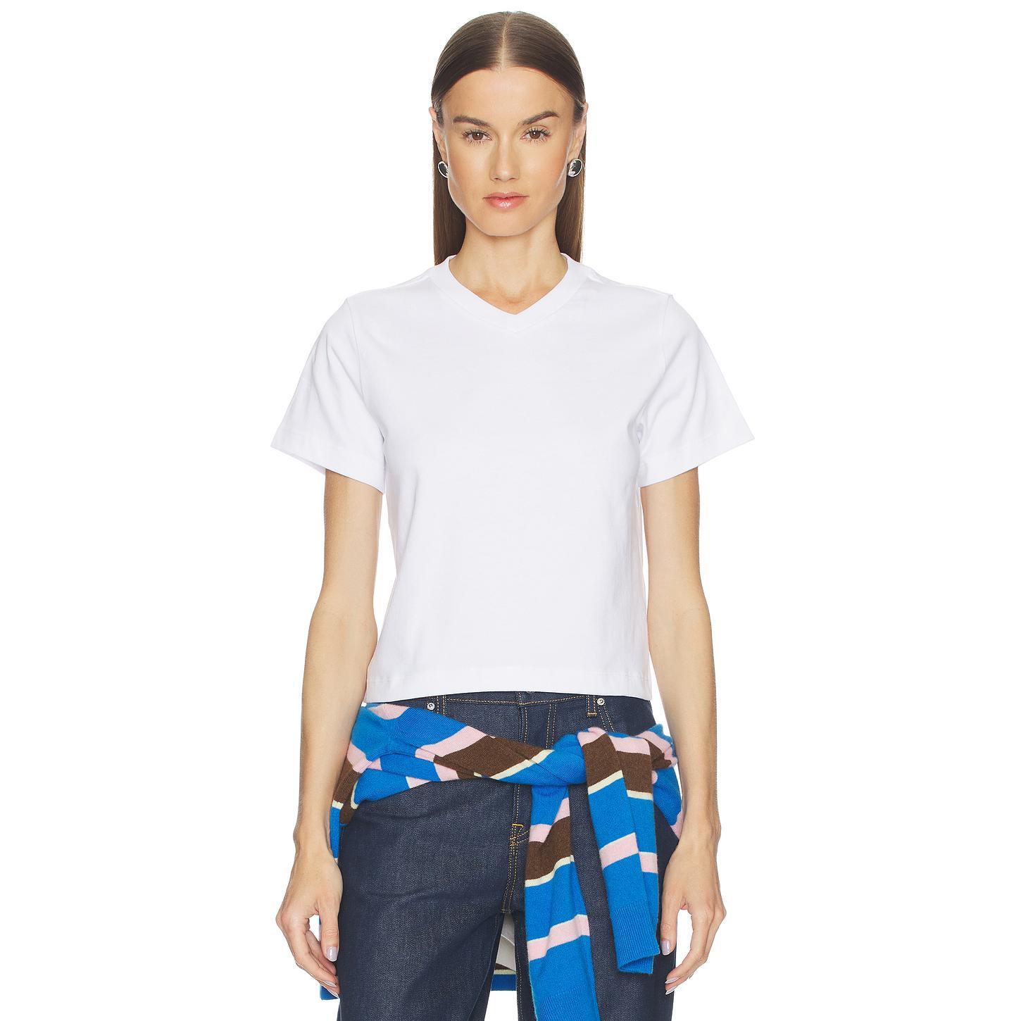 GRLFRND V-neck Boy Tee in Navy